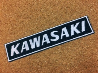 051：斜体KAWASAKI　ワッペン　Ｗ１００